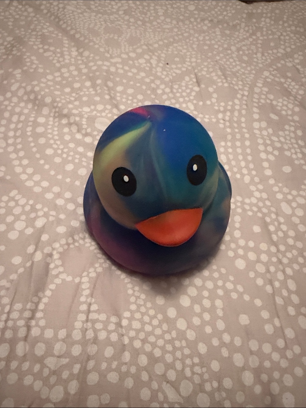 Sunny days  Squeezy jumbo tie dye Rainbow Rubber Duck sold at Target.